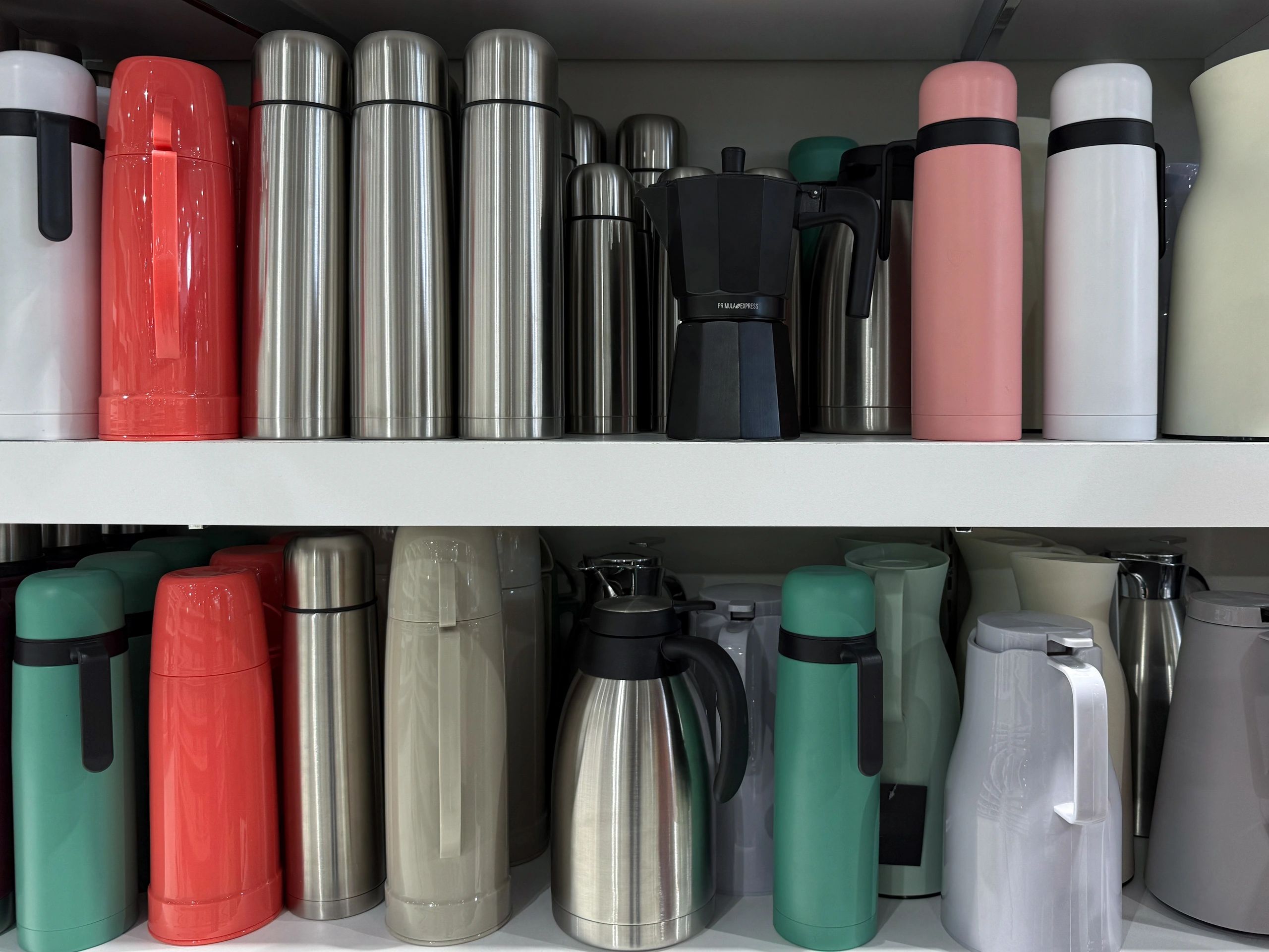 Kitchenware display highlighting product quality and variety