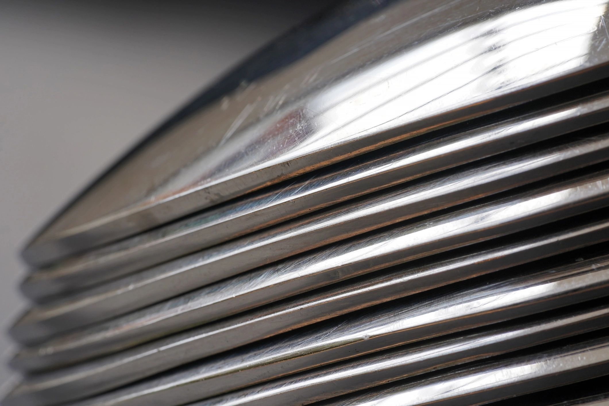 Close-up of stainless steel spoons showing polished finish and material quality